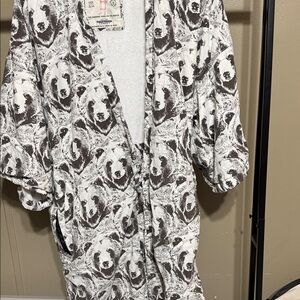 El Garibaldi The Baddest ROBE on the beach Bear 🐻 Print Size S/M